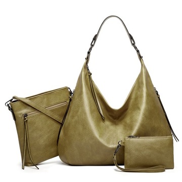 ZESTAW 3w1 TOREBKA DAMSKA TORBA SHOPPERKA H328