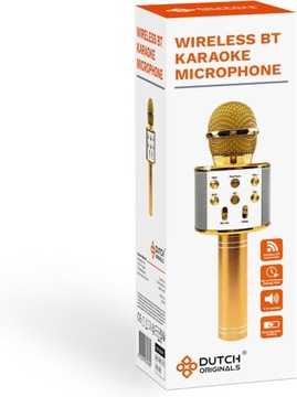 Золотой БЕСПРОВОДНОЙ МИКРОФОН КАРАОКЕ - ДИНАМИК BLUETOOTH