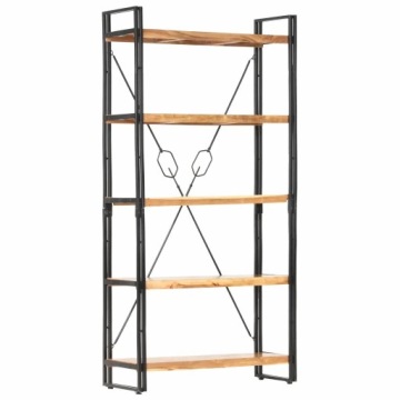 vidaXL 5-ярусный книжный шкаф 90x30x180 см Дерево акации