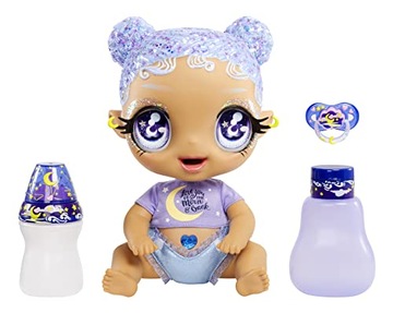 MGA'S Glitter Babyz - SELENA STARGAZER - Baby Doll with 3 Magical Colour Ch