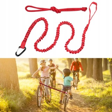 КРАСНЫЙ ТРОС ДЛЯ БУКСИРОВКИ ВЕЛОСИПЕДА