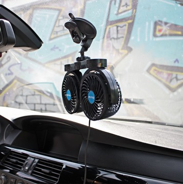 АВТОМОБИЛЬНЫЙ ВЕНТИЛЯТОР TURBO X2 ВРАЩАЮЩИЙСЯ ВЕНТИЛЯТОР 12 В ПРИСОСКА