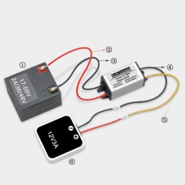 DC-DC КОНВЕРТЕР 60/48/36/24V to 12V HIGH PERFORMANCE 96% DC17-60V to 12V 3A