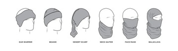 ZAN Headgear komin kołnierz bandana maska czaszka