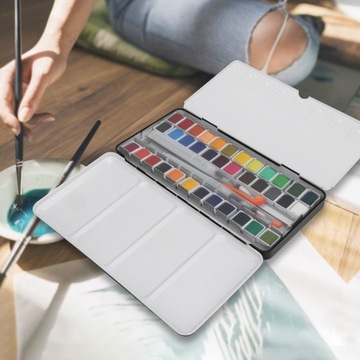 Zestaw 36 kolorów staych farb akwarelowych Przenośne przybory do IV
