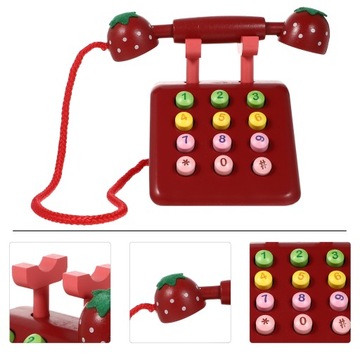 Игрушечный мобильный телефон для детей, дерево.