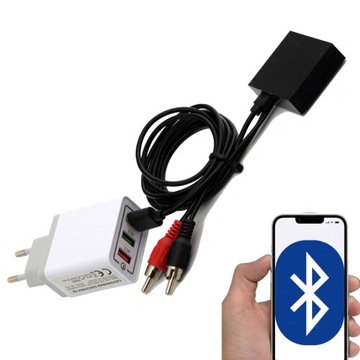 АДАПТЕР BLUETOOTH ДЛЯ СИСТЕМЫ HiFi AUX CHINCH + ЗАРЯДНОЕ УСТРОЙСТВО USB