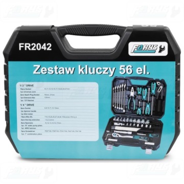Набор пиковых ключей 56 инструментов в кейсе Rugged CrV FR2042