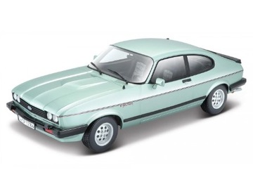 BBURAGO 1:24 FORD CAPRI 1982 LIGHT GREEN JASNY ZIELONY METALOWY MODEL