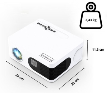 Мини-проектор Проектор WiFi Android TV FULL HD 4K 18000lm Автофокус Zenwire
