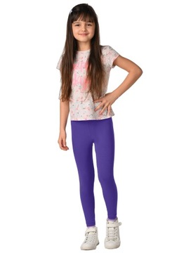 Legginsy dziecięce GETRY bawełniane FIOLET D1 116