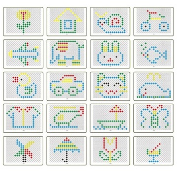 МАГНИТНАЯ ДОСКА МОЗАИКА БУСИНЫ ШАБЛОНЫ ДИНО ПАЗЛ ДЛЯ ДЕТЕЙ