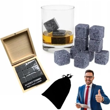 KOSTKI LODU DO WHISKY DRINKÓW 12SZT. KAMIENIE LODOWE KAMIENNE STONES HQ