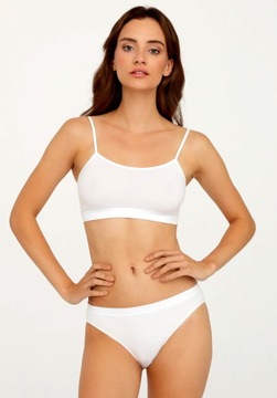 3 БЕСШОВНЫХ ТОПА GATTA НА ТОНКИХ ЛЯМКАХ БЕЛЫЙ XL