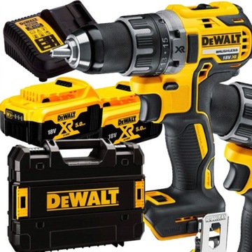 WIELOFUNKCYJNA AKUMULATOROWA WIERTARKO-WKRĘTARKA DEWALT 18V 70NM 2X5Ah ŁAD