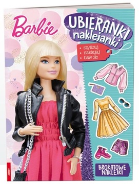 UBIERANKI NAKLEJANKI Z BROKATEM 4+. BARBIE