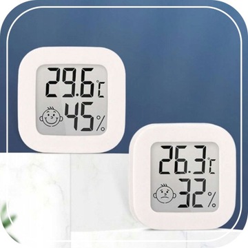 ЭЛЕКТРОННЫЙ КОМНАТНЫЙ ТЕРМОМЕТР ЦИФРОВОЙ ГИГРОМЕТР МЕТЕОСТАНЦИЯ + БАТАРЕЯ