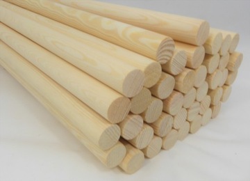 KOŁEK BUKOWY fi35 100cm drewniany SZTYL kij drążek dybel patyk tralka