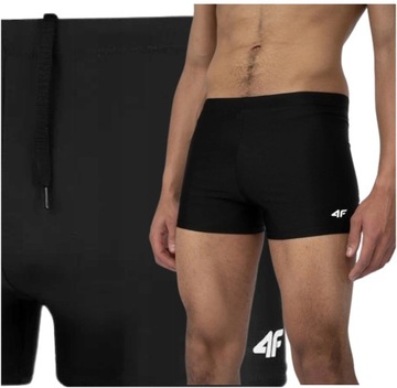 KĄPIELÓWKI 4F MĘSKIE NA BASEN PLAŻĘ SZORTY BOKSERKI SPORTOWE - CZARNY r XXL