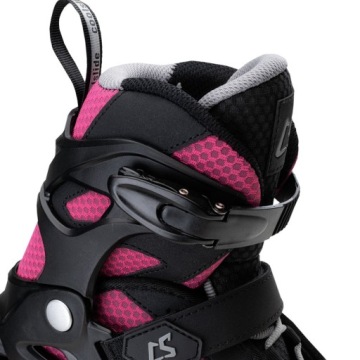 SHOQ МАЛИНОВАЯ РОЗА/ЧЕРНЫЕ РОЛИКИ - 35-38