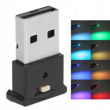 Mini USB LED dekoracyjna 8 kolorów RGB Regulowan