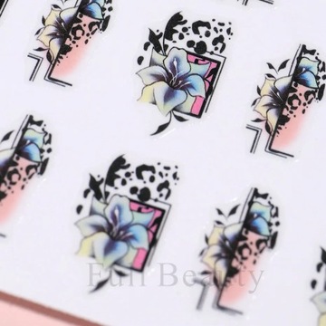 NAKLEJKI na paznokcie SAMOPRZYLEPNE do paznokci wzory geometryczne kwiaty