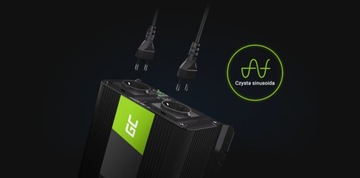 Преобразователь GREEN CELL Pro 12 В/230 В, 1000 Вт/2000 Вт