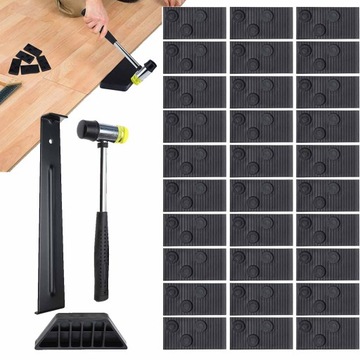 МОНТАЖНЫЙ КОМПЛЕКТ ДЛЯ УКЛАДКИ ПАНЕЛИ ПРИКЛЕИВАНИЕ МАТЕРИАЛ + 30 КЛИНЕЙ + МОЛОТОК