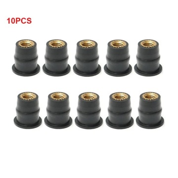 10PCS Universal M5 Rubber Nuts Motorcycle Windscreen Windshield Bolt~14752