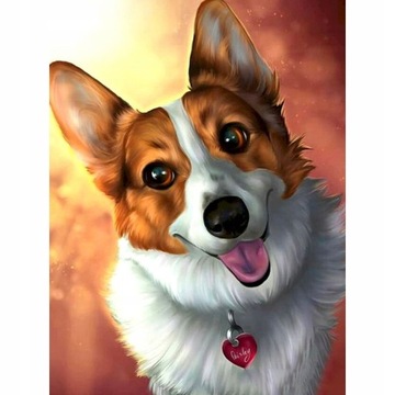 OBRAZ DO MALOWANIA PO NUMERACH- PIES CORGI