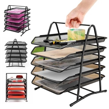 СТОЛ МЕТАЛЛИЧЕСКИЙ НА 5 ЯЩИКОВ ЧЕРНЫЙ 38*28*30см