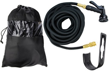 ВЫДВИЖНОЙ САДОВЫЙ ШЛАНГ WAZ 30М СОЕДИНИТЕЛИ + ПИСТОЛЕТ 8 в 1 С ВЕШАЛКОЙ