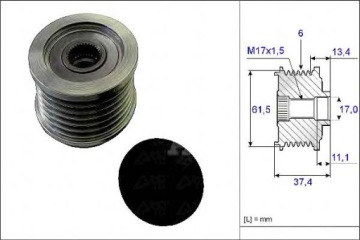 ГЕНЕРАТОР С СЦЕПЛЕНИЕМ INA ALFA ROMEO 145 1.9 JTD (93