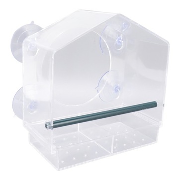 Кормушка для птиц оконная, прозрачная, сплошная.