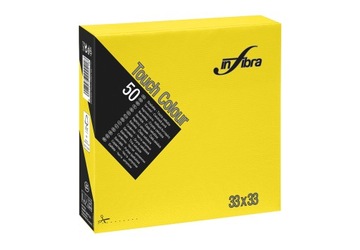 Serwetki papierowe INFIBRA TOUCH SYSTEM EFFECT, cytrynowe, 33x33cm,2w,50szt