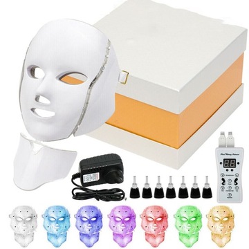 СВЕТОДИОДНАЯ МАСКА 7 ЦВЕТОВ СВЕТОДИОДНАЯ МАСКА СВЕТОТЕРАПИЯ ПОДХОДИТ ДЛЯ ЛИЦА И ШЕИ