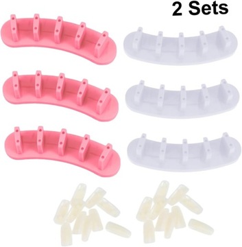 6 Zestawów Stojak Na Ozdoby Do Paznokci Stojak Na Fałszywe Paznokcie Półki