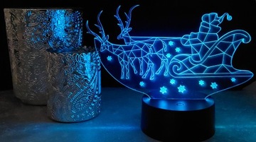 РОЖДЕСТВЕНСКОЕ УКРАШЕНИЕ САНТА 3D LED RGB ЦВЕТА ПУЛЬТ ДУ