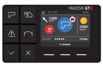 Antyradar Yanosik GTR + Roczny abonament!!!