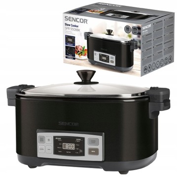Wielofunkcyjny wolnowar garnek z termostatem 7L 1350W Sencor SPR 5508BK