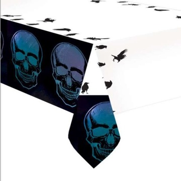 OBRUS papierowy HALLOWEEN kruk CZASZKI na stół ECO
