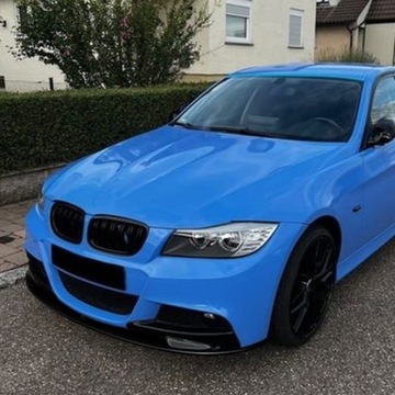 Губа на бампере BMW E90 E91 Сплиттер M ПАКЕТ Черный глянцевый спойлер Передний