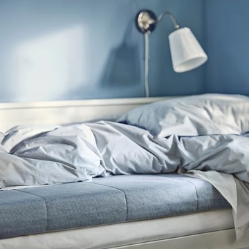 ХЕМНЭС Кровать с 3 ящиками и 2 матрасами БЕЛЫЙ IKEA
