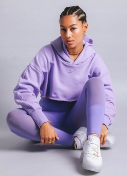 Женская укороченная толстовка Reebok x Cardi B с капюшоном Женская спортивная толстовка - S