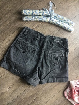 river spodenki jeans szorty wysokie zdobione 36