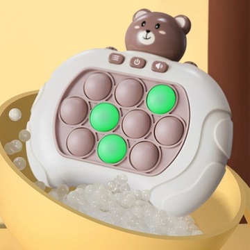 Антистрессовая аркадная игра pop it popit консоль push панда мишка