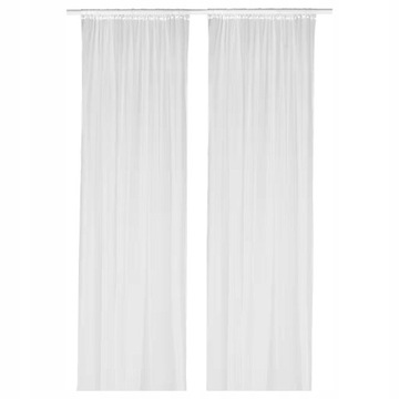 IKEA LILL FIRANKI białe firany 2 szt. 300x280 cm