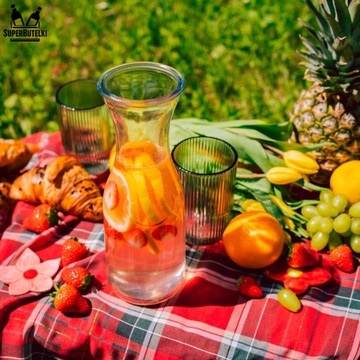 Dzbanek szklana karafka na wodę sok napoje wino 1l 1000 ml butelka