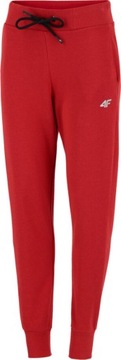 4f DAMSKIE SPODNIE DRES BAWEŁNA CZERWONE SPDD002B r. M