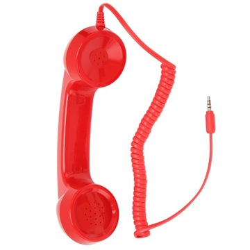 РЕТРО НАУШНИКИ ДЛЯ СМАРТФОНА РАЗЪЕМ 3,5 ММ РЕГУЛЯТОР ГРОМКОСТИ КРАСНЫЙ